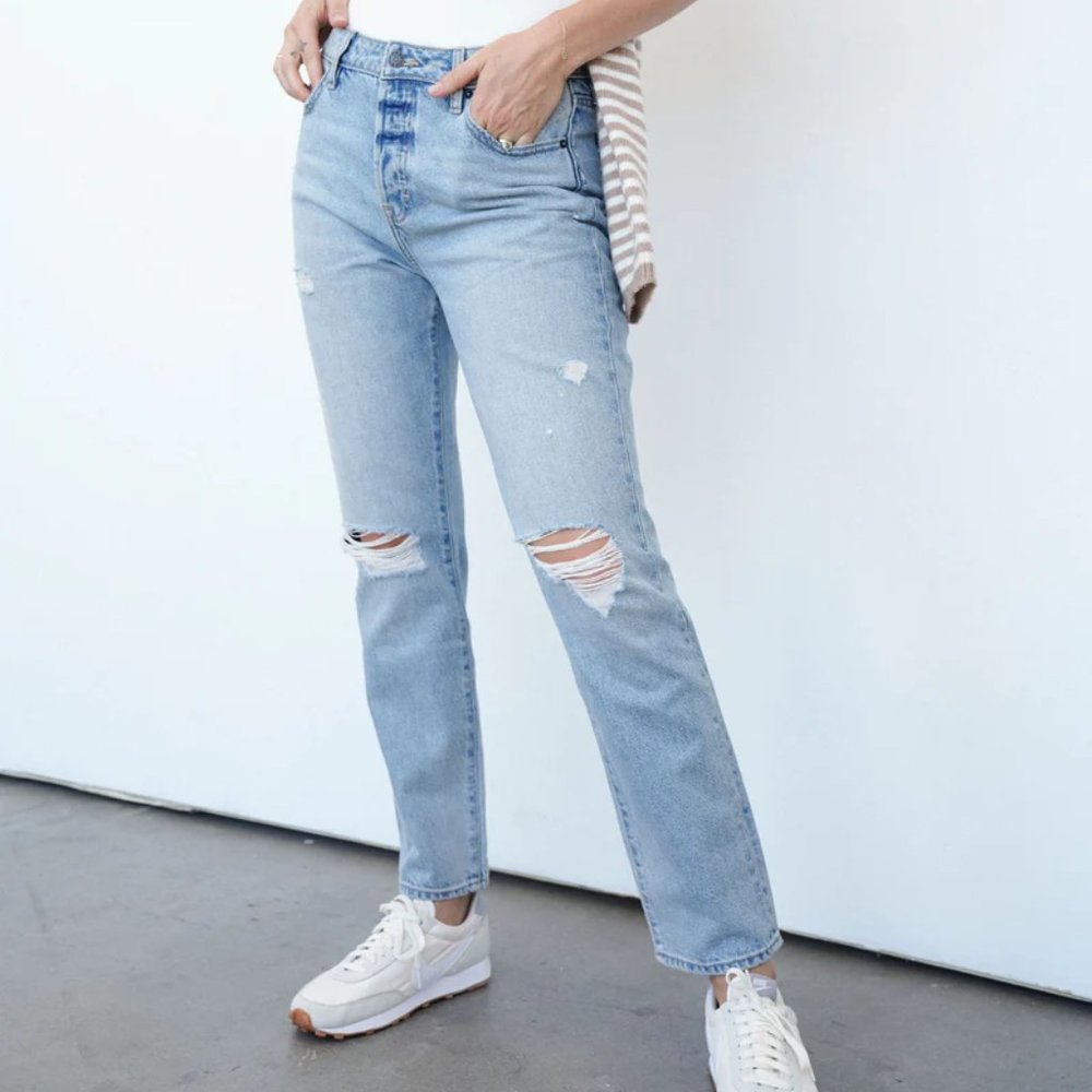 CJLA Topanga Boyfriend Jeans, Light Wash - Size 9
